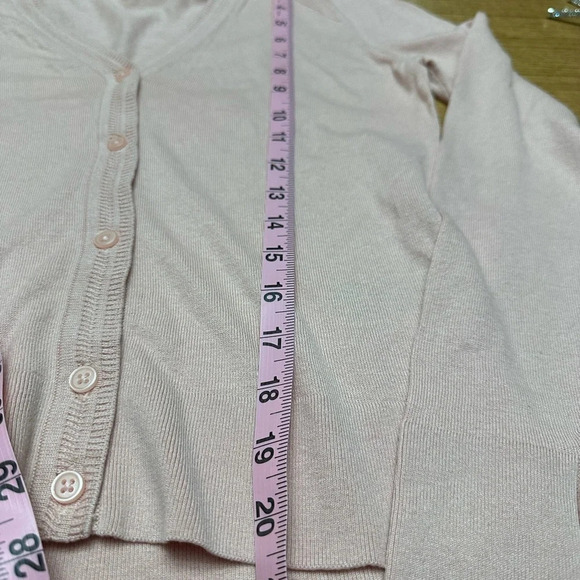 Banana Republic NWOT Lightweight Cardigan - Pale pink sz XS, 16” p2p - Picture 3 of 6